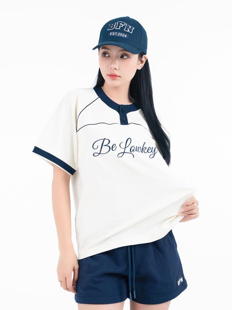 Áo Boxy Phối Viền Be Lowkey - BFTS021