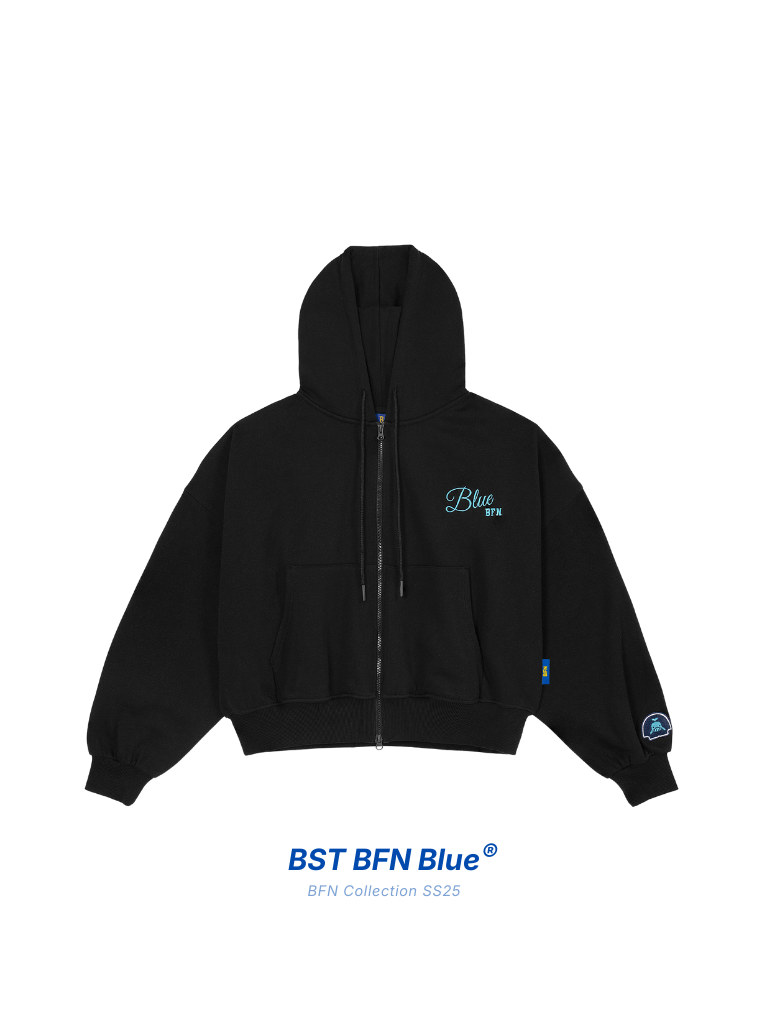 Set Hoodie Zip Boxy BFN BLUE - BFHDZSET001