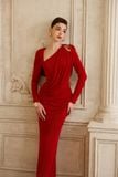  VALORIA Draped Column Maxi Dress 