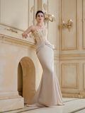  Celestine Poet Sleeve Embellished Sheer Cape 