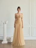  Aliora Tulle Mermaid Off-Shoulder Dress 