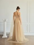  Aliora Tulle Mermaid Off-Shoulder Dress 