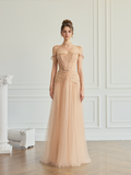  Estrel Tulle A-Line Off-Shoulder Dress 
