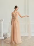  Estrel Tulle A-Line Off-Shoulder Dress 