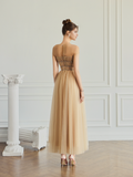  Isolde Embellished Tulle Illusion Neckline Dress 