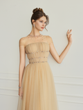  Isolde Embellished Tulle Illusion Neckline Dress 