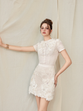  Margot Floral Lace Embellished Mini Dress 