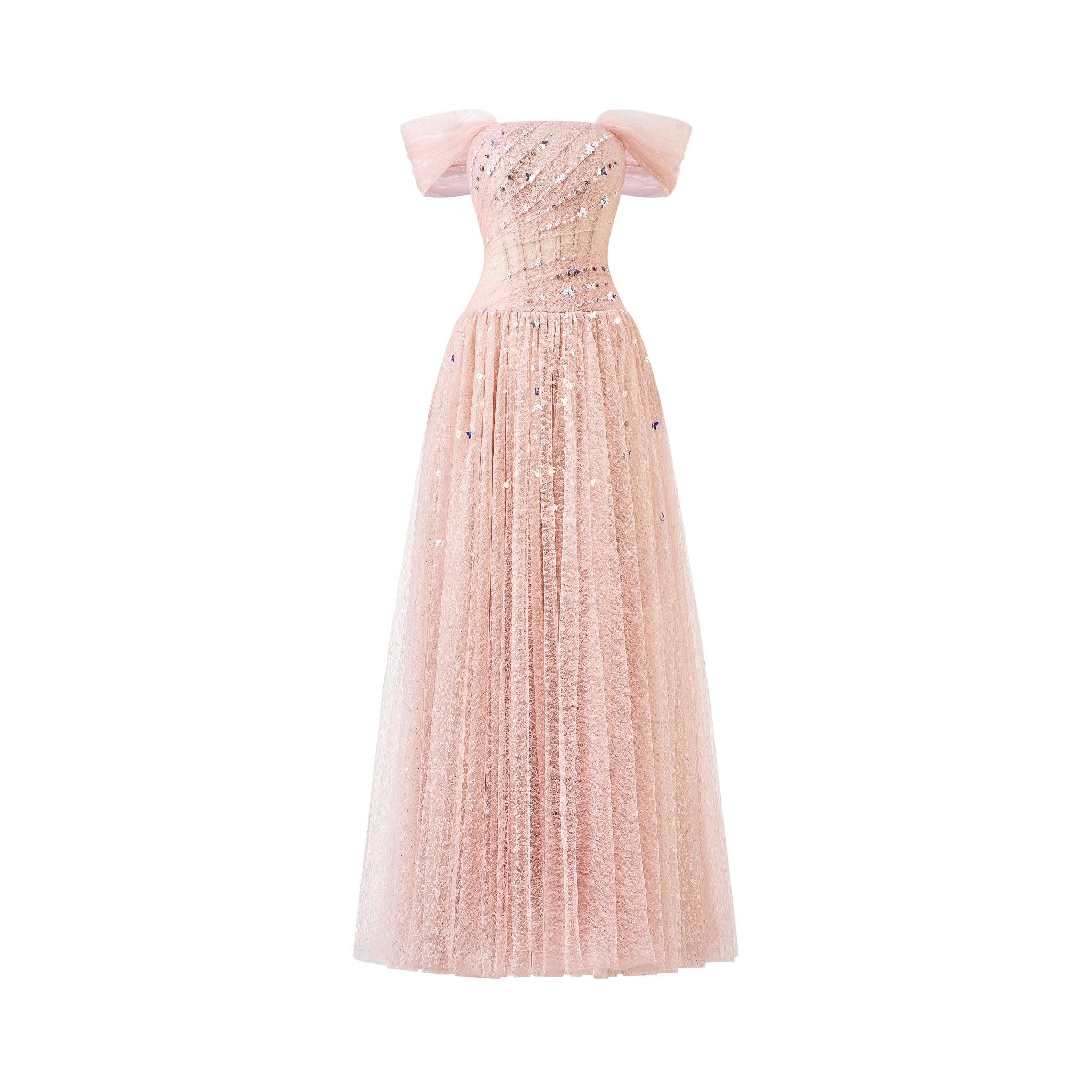  OZELIA Off Shoulder Tulle Dress 