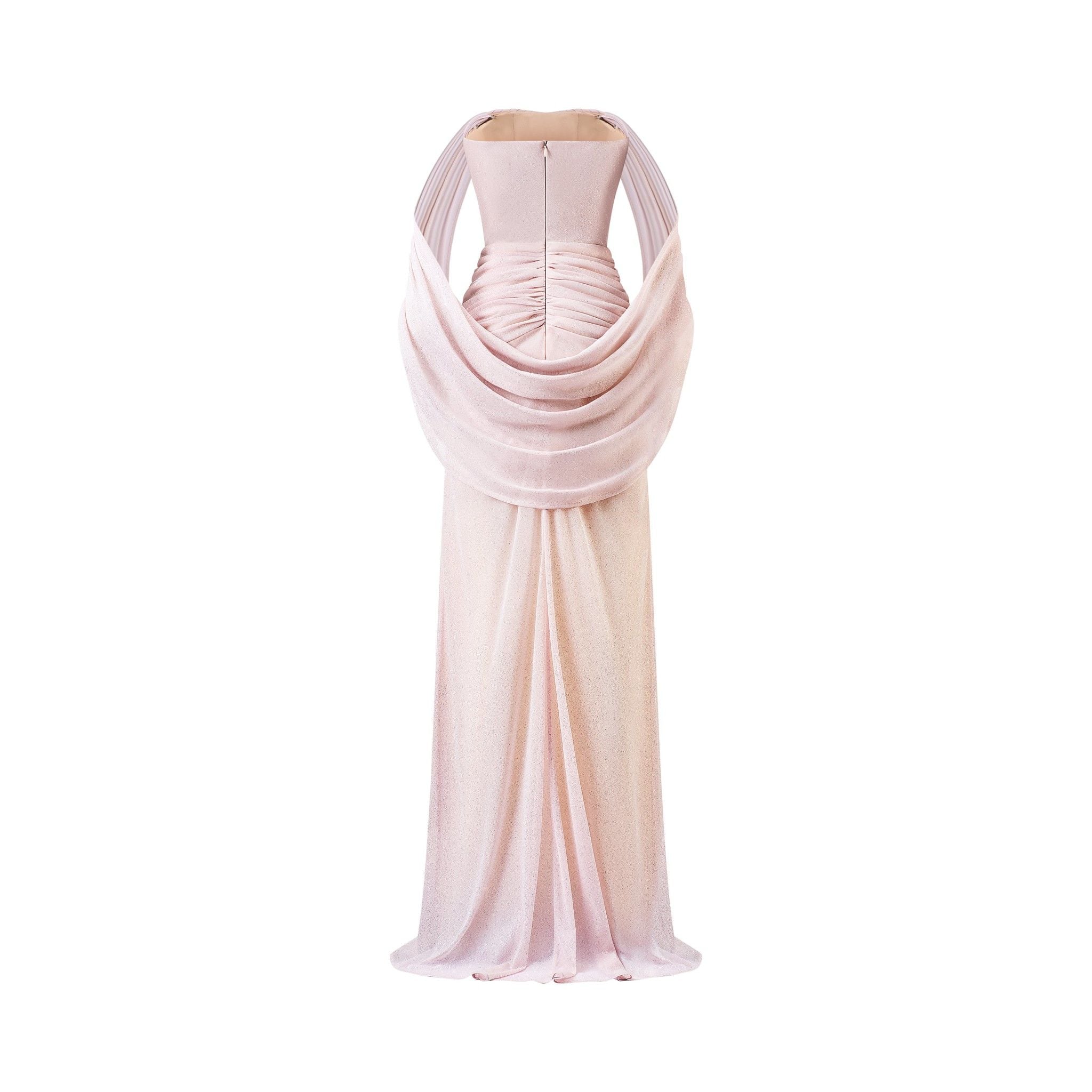  MORVEN Draped Hood Maxi Dress 