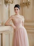  Balévia Blush Tulle Corset Gown Dress 