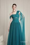  Andromé Mallard Green Soft Mesh Gown Dress 
