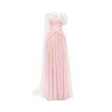  Balévia Blush Tulle Corset Gown Dress 