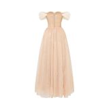  Orélia Nude Peach Chantilly Lace Corset Dress 