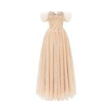  Orélia Nude Peach Chantilly Lace Corset Dress 