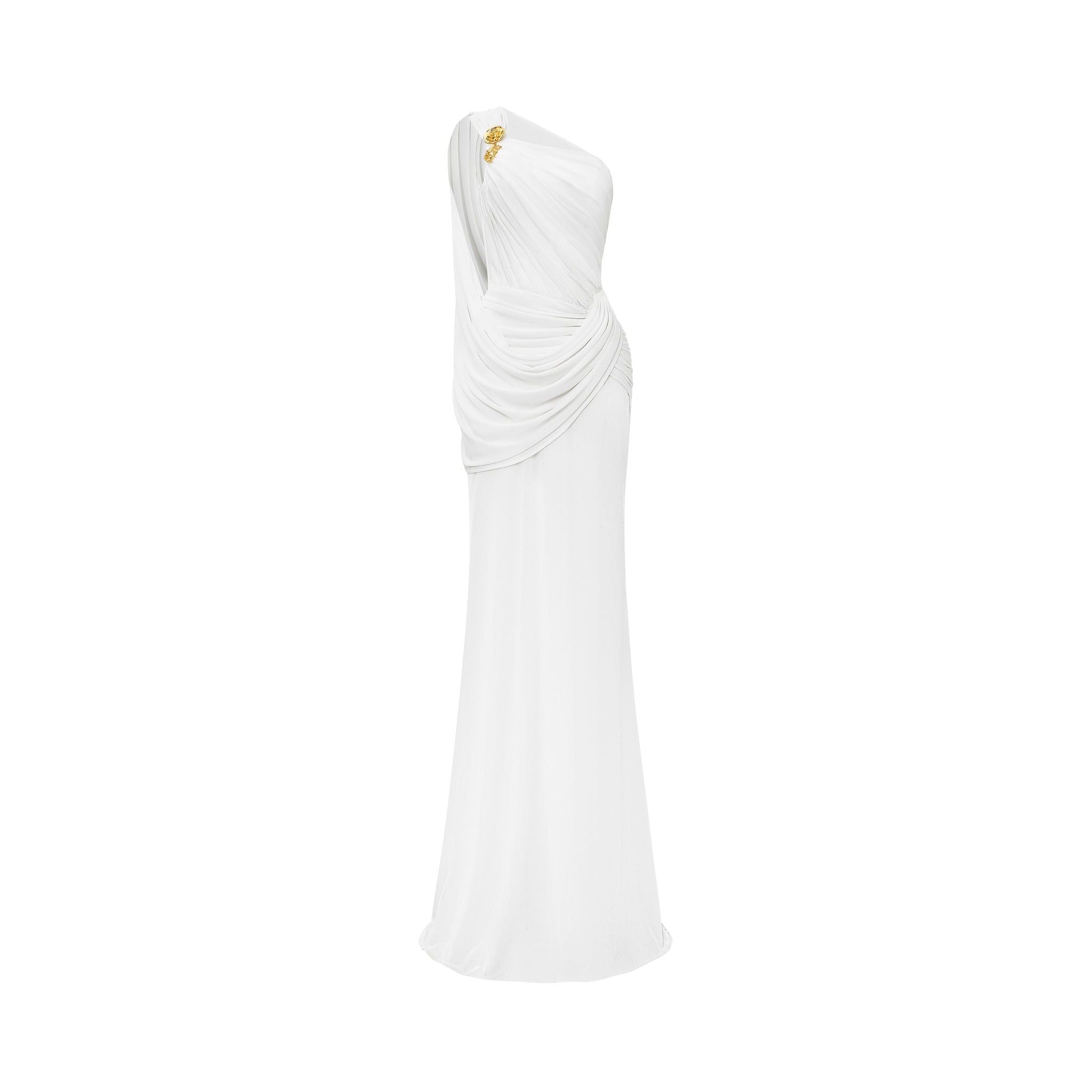  Celoria White Draped Corset Multiway Dress 