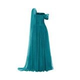  Andromé Mallard Green Soft Mesh Gown Dress 