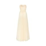  Glacyn Off-Shoulder Tulle Gown with Detachable Cape Sleeves 