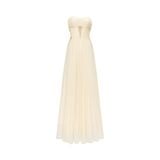  Glacyn Off-Shoulder Tulle Gown with Detachable Cape Sleeves 