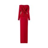  VALORIA Draped Column Maxi Dress 