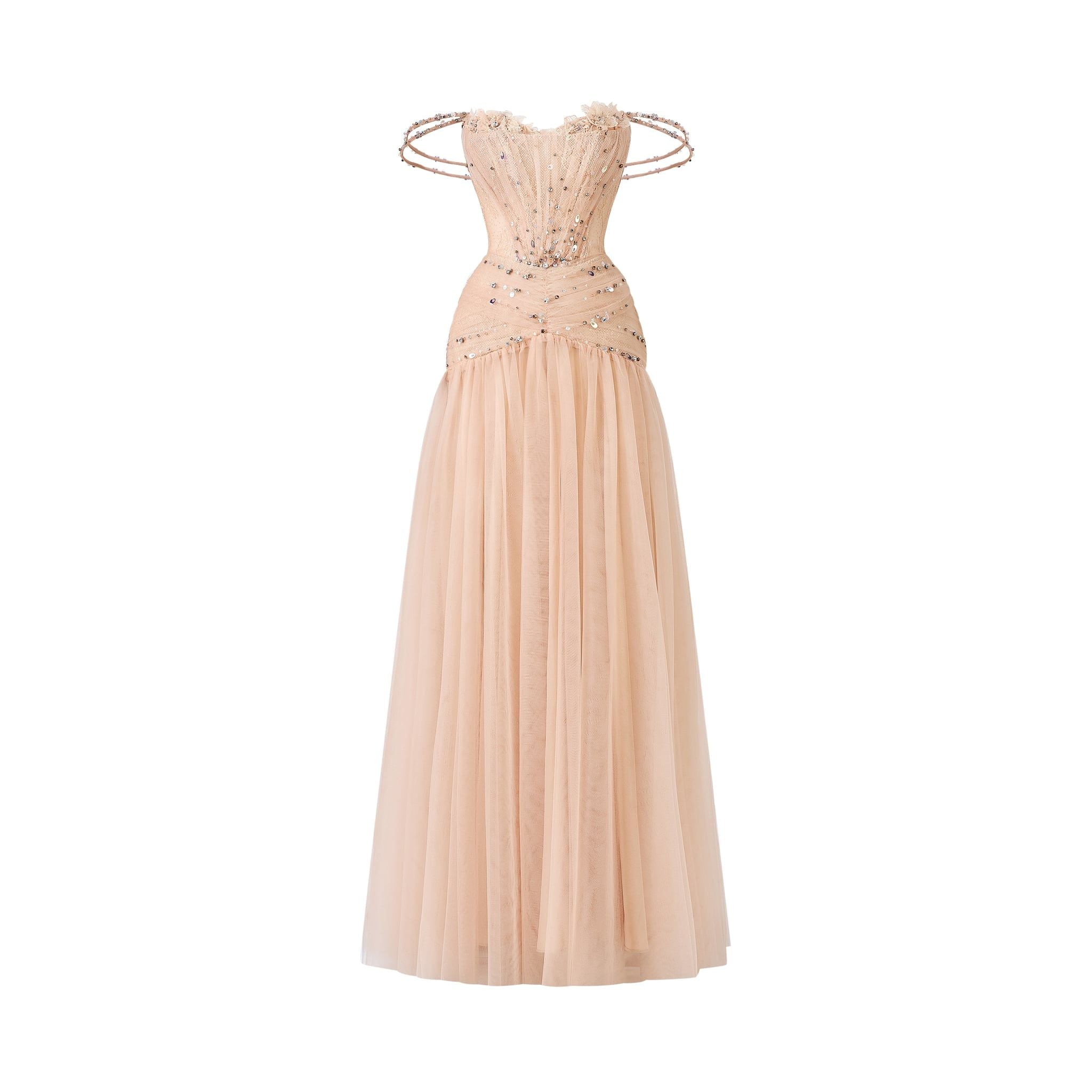  Estrel Tulle A-Line Off-Shoulder Dress 
