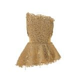  Ivresse Gold Peplum Corset Top 