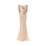  Silvaréa Champagne Pink Draped Mermaid Dress 