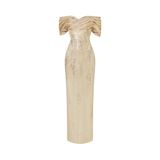  Zelia Sequin Draped Off-Shoulder Dress 