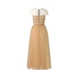  Isolde Embellished Tulle Illusion Neckline Dress 