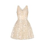  Aven Floral Lace V-Neck Embellished Mini Dress 