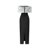  Florentia Black Butterfly Lace Off-Shoulder Midi Dress 