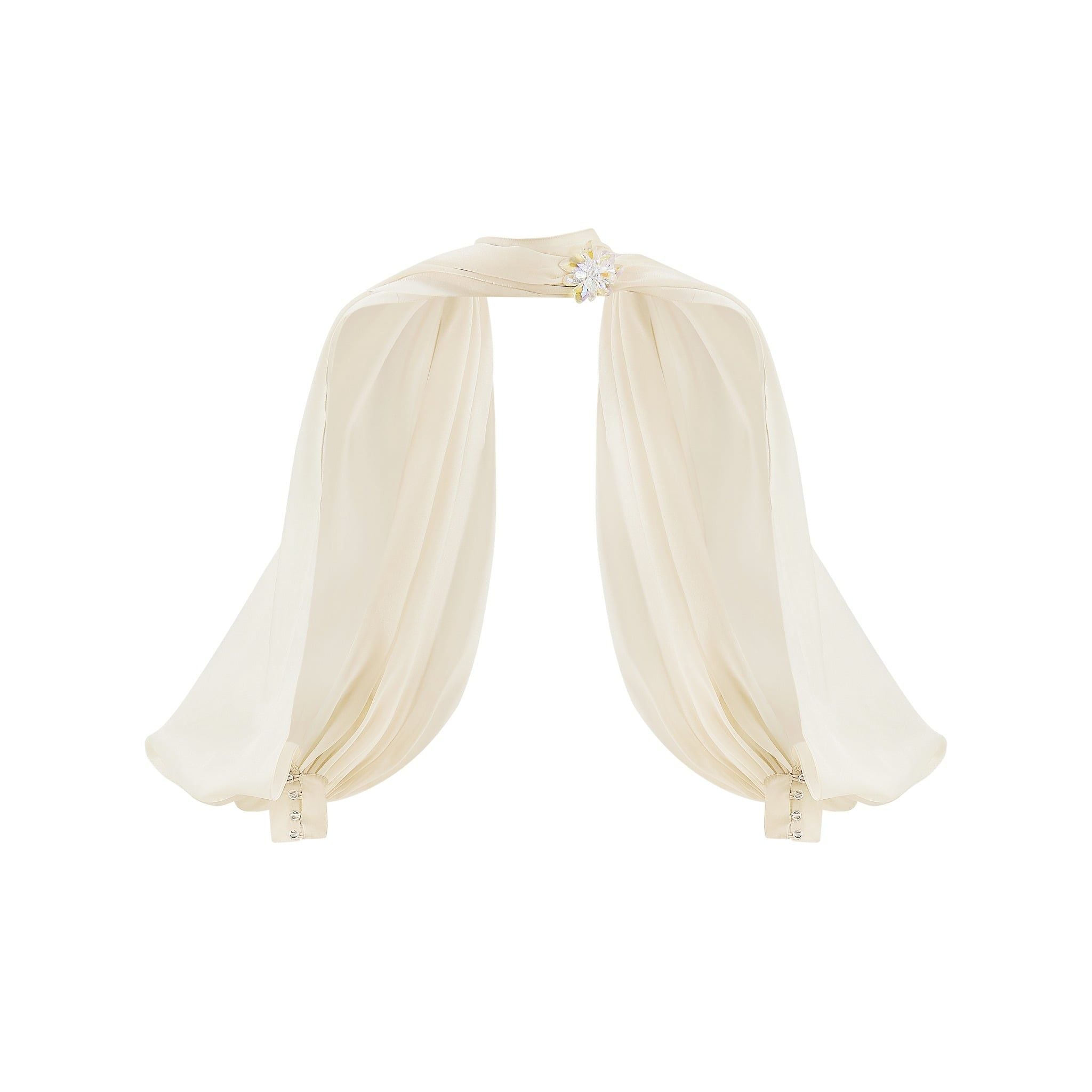  Solstice Poet Sleeve Embellished Sheer Cape 