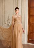  MAELOR Embellished Halter-Neck Maxi Dress 