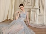 SAVIRA Embellished Tulle Maxi Dress 
