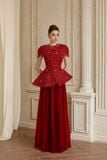  IVRESSE Embellished Lace Cape 