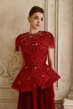  IVRESSE Embellished Lace Cape 