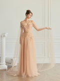  ESTREL Floor-Length Cape 