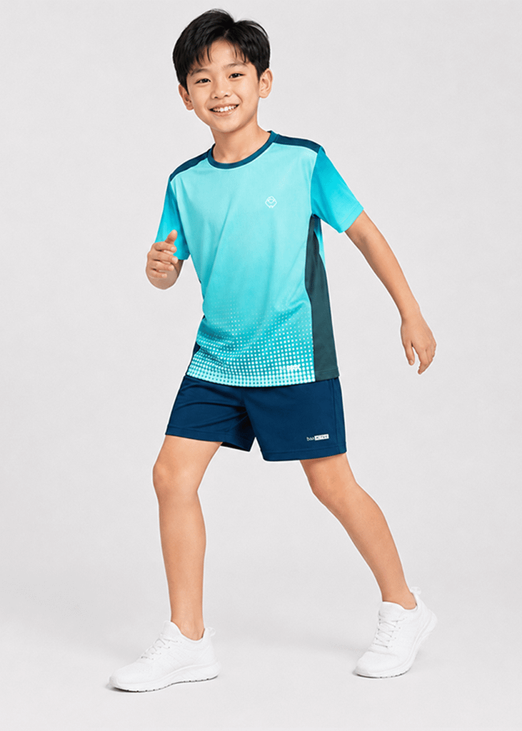 Set Thể Thao Cho Bé Siêu Nhẹ Ultra Light Họa Tiết (Xanh Halftone + Navy 05 Form Ngắn)