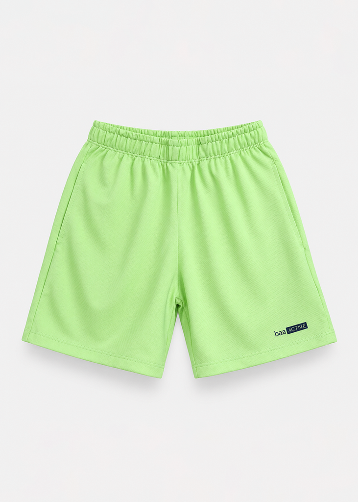 Quần Short Thể Thao Cho Bé Siêu Nhẹ Ultra Light Xanh Lá Nhạt 02 (Form Ngắn)