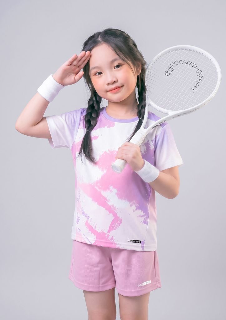Set Thể Thao Cho Bé Siêu Nhẹ Ultra Light Hoạ Tiết Tie Dye 02 (Tím + Tím Nhạt 03 Form Ngắn)