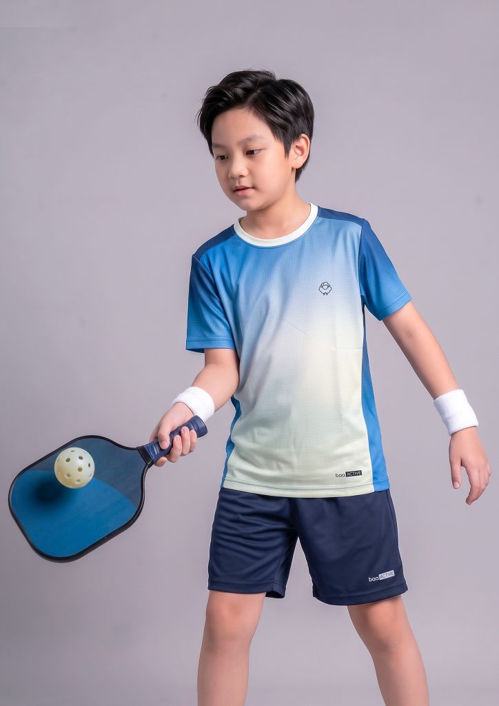 Set Thể Thao Cho Bé Siêu Nhẹ Ultra Light Ombre (Navy Vàng + Navy 03 Form Ngắn)