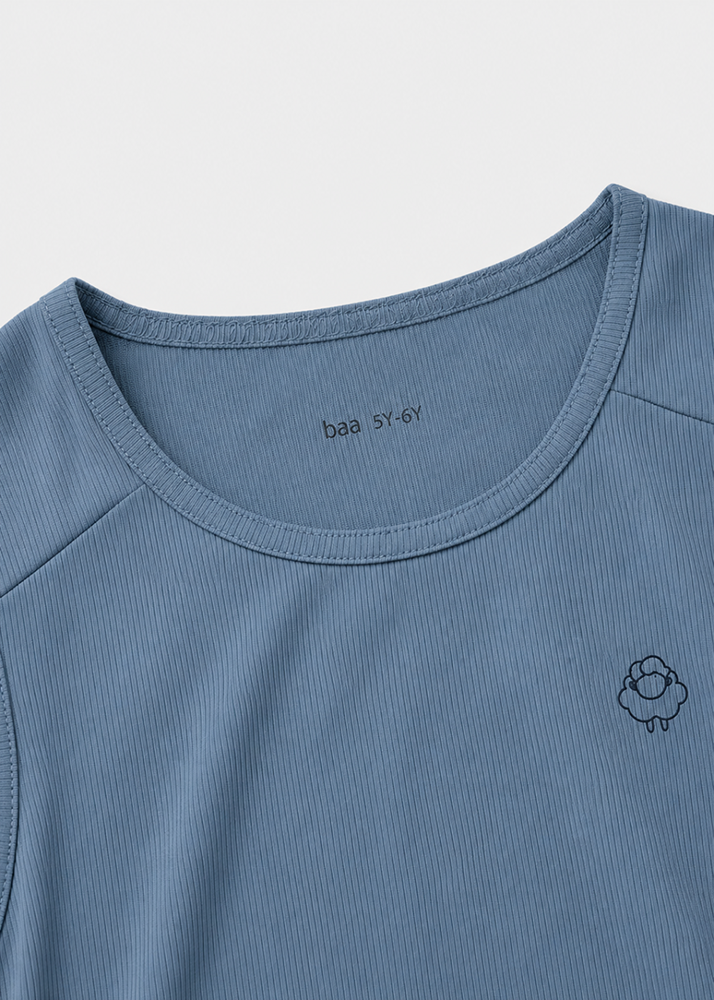Set Thể Thao Tank Top Bé Trai Siêu Mát Ultra Cool (Xám Xanh + Quần Dù Navy 02)