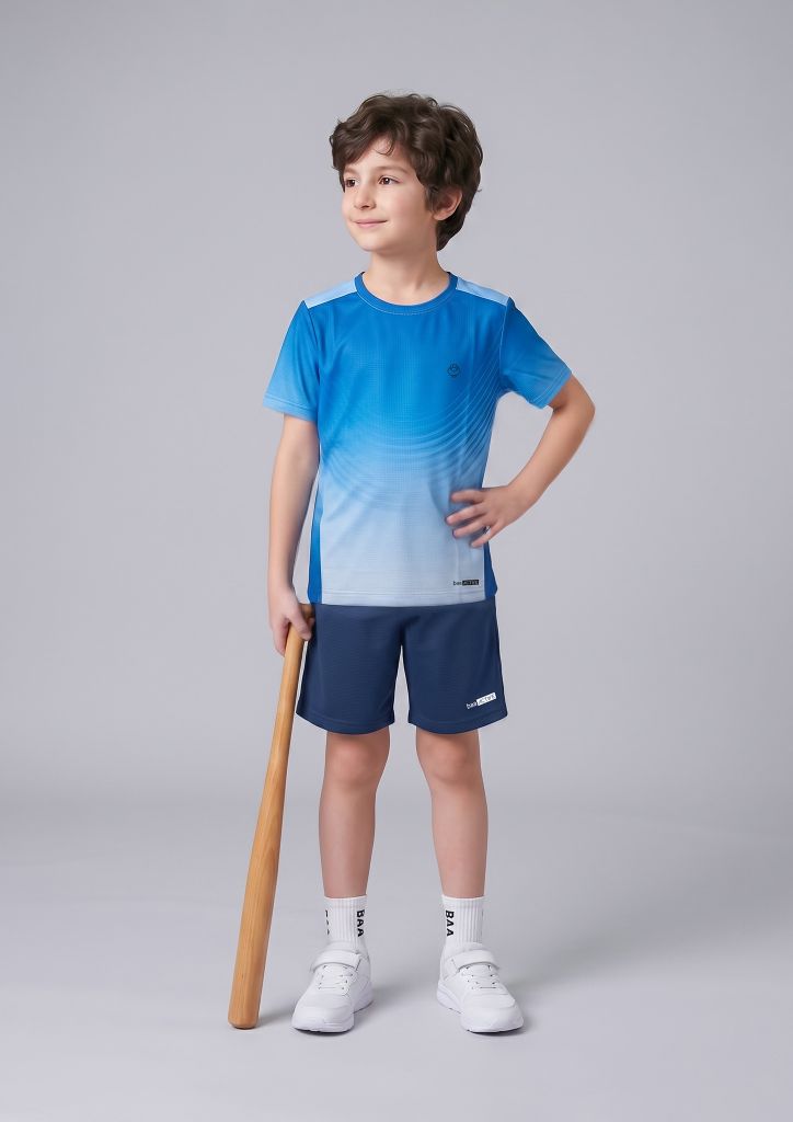 Set Thể Thao Cho Bé Siêu Nhẹ Ultra Light Họa Tiết Arcline (Xanh Biển + Navy)
