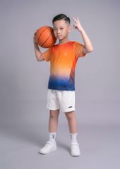 Set Thể Thao Cho Bé Siêu Nhẹ Ultra Light Họa Tiết Ombre (Cam Navy + Trắng)