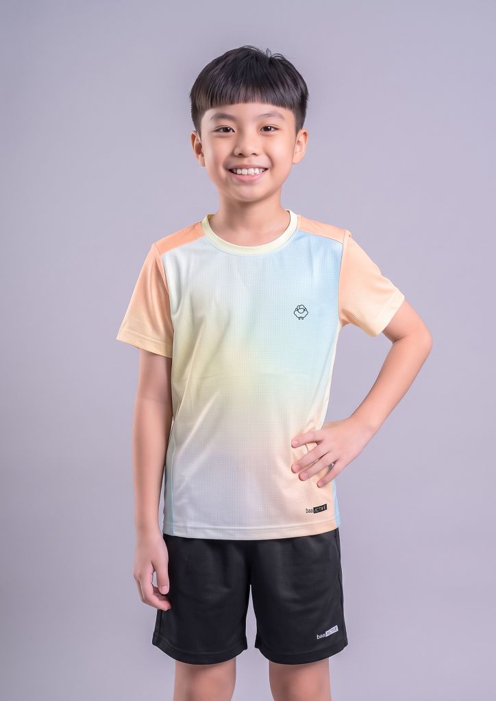 Set Thể Thao Cho Bé Siêu Nhẹ Ultra Light Ombre (Vàng Cam + Đen 09 Form Ngắn)