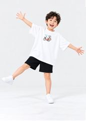 Bộ Áo Thun Form Rộng Cotton Mát Cool Jade Phối Quần Da Cá (Kẹo Bông Gòn + Đen)
