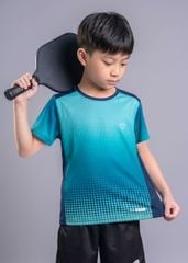 Áo Thun Thể Thao Cho Bé Siêu Nhẹ Ultra Light Xanh Mint Hoạ Tiết Halftone
