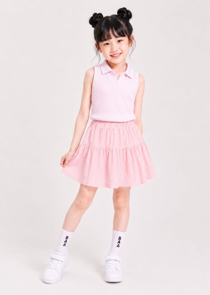 Chân Váy Quần Bé Gái Kate Kiểu Hồng 02