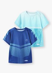 Set 2 Áo Thun Thể Thao Siêu Nhẹ Ultra Light Cho Bé (Xanh Dương + Xanh Nhạt)