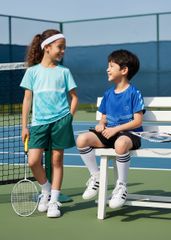 Set 2 Áo Thun Thể Thao Siêu Nhẹ Ultra Light Cho Bé (Xanh Dương + Xanh Nhạt)