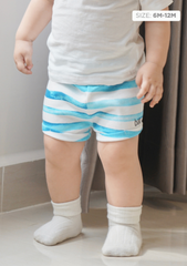 Quần Short Sơ Sinh Bé Trai Trắng Sọc Xanh